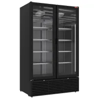 Vitrine réfrigérée professionnelle 2 portes battantes noire 1142 litres - Diamond Promo - DRP12-2B