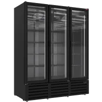 Vitrine réfrigérée positive 3 portes battantes noire 1455 litres - diamond promo - drp16-3b - Diamond promo - DRP16-3B