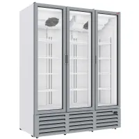 Vitrine réfrigérée positive 3 portes battantes blanche 1455 litres - Diamond Promo - DRP16-3W