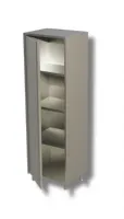 Armoire inox 1 porte battante avec 3 étagères 600x700x1500 mm - ristopro - dsa1b 6715 - Ristopro - DSA1B 6715