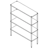 Rayonnage en acier inox avec 4 étagères, 1800x500x1800 mm - virtus - dsl518 - Virtus group - DSL518 Rayonnage en acier inox avec 4 étagères, 1800x500x1800 mm - virtus - dsl518 - Virtus group - DSL518