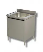 Plonge inox 1 bac sur armoire 800x600x850 mm - ristopro - dsla1v086 - Ristopro - DSLA1V086