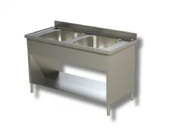 Plonge inox 2 bacs sur panneaux latéraux avec étagère 1000x600x850 mm - ristopro - dslf2v106 - Ristopro - DSLF2V106 Plonge inox 2 bacs sur panneaux latéraux avec étagère 1000x600x850 mm - ristopro - dslf2v106 - Ristopro - DSLF2V106