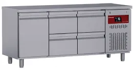Pack table réfrigérée ventilée 1 porte et 4 tiroirs gn 1/1 positive 405 l - dt178/p9h_2xca1/2p9h - diamond promo - Diamond promo - DT178/P9H_2XCA1/2P9H