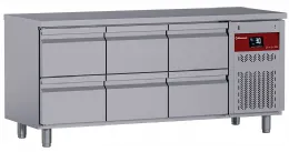 Pack table réfrigérée ventilée 6 tiroirs gn 1/1 positive 405 l - dt178/p9h_3xca1/2p9h - diamond promo - Diamond promo - DT178/P9H_3XCA1/2P9H