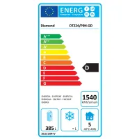 Photo 2 - Table frigorifique murale ventilée 4 portes gn 1/1 positive 550 l - diamond - dt224/p9h-gd - Diamond - DT224/P9H-GD
