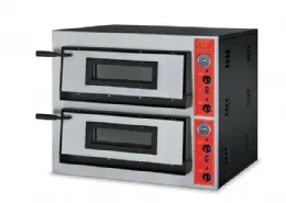 Four à pizza électrique professionnel monophasé ou triphasé 2 chambres 4+4 pizzas Ø 30 cm - GGF - E 44 Four à pizza électrique professionnel monophasé ou triphasé 2 chambres 4+4 pizzas Ø 30 cm - GGF - E 44