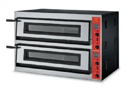 Four à pizza électrique professionnel monophasé ou triphasé 2 chambres 6+6 pizzas Ø 30 cm - GGF - E 66/60 Four à pizza électrique professionnel monophasé ou triphasé 2 chambres 6+6 pizzas Ø 30 cm - GGF - E 66/60