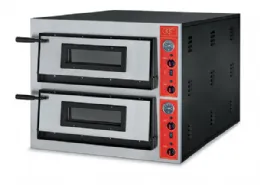 Four à pizza électrique professionnel monophasé ou triphasé 2 chambres 6+6 pizzas Ø 30 cm - GGF - E 66 Four à pizza électrique professionnel monophasé ou triphasé 2 chambres 6+6 pizzas Ø 30 cm - GGF - E 66