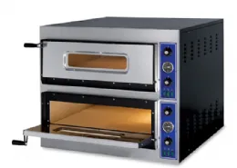 Four à pizza électrique professionnel monophasé ou triphasé 2 chambres 6+6 pizzas Ø 33 cm - GGF - E-START 6+6 - GGF - E-START 6+6