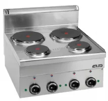 Cuisson électrique professionnelle 4 plaques triphasé 8.2 kw - mbm - e46 - Mbm - E46
