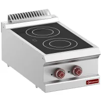 Cuisinière professionnelle vitrocéramique 2 feux Monophasé 4,3 kW à poser - Diamond - E7/2VC4T-N - DIAMOND - E7/2VC4T-N