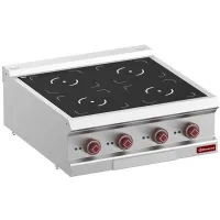 Cuisinière professionnelle à induction Triphasé 4 feux 14 kW à poser - Diamond - E7/4ID7T-N Cuisinière professionnelle à induction Triphasé 4 feux 14 kW à poser - Diamond - E7/4ID7T-N