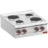 Cuisinière professionnelle électrique 4 plaques 8,2 kW - Diamond - E7/4P7T-N