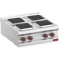 Cuisinière professionnelle 4 plaques carrées Triphasé 10,4 kW - Diamond - E7/4PQ7T-N Cuisinière professionnelle 4 plaques carrées Triphasé 10,4 kW - Diamond - E7/4PQ7T-N