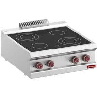 Cuisinière professionnelle vitrocéramique électrique 4 feux 8,6 kw à poser - diamond - e7/4vc7t-n - Diamond - E7/4VC7T-N