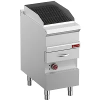 Grill vapeur électrique professionnel, grille fonte double face, 400x700x850/920 mm - Diamond Promo - E7/GVQA4-N