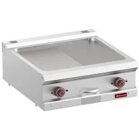 Plaque de cuisson professionnelle électrique à poser 1/2 lisse 1/2 rainurée 10 kW - Diamond - E7/PM7T-N Plaque de cuisson professionnelle électrique à poser 1/2 lisse 1/2 rainurée 10 kW - Diamond - E7/PM7T-N