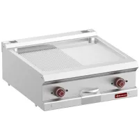 Plaque de cuisson professionnelle électrique à poser 1/2 lisse 1/2 rainurée chrome dur 10 kW - Diamond - E7/PMCD7T-N Plaque de cuisson professionnelle électrique à poser 1/2 lisse 1/2 rainurée chrome dur 10 kW - Diamond - E7/PMCD7T-N