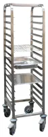 Échelle démontable inox GN 1/1 15 niveaux avec butées, 4 roulettes dont 2 freinées - l2g - ED1/115N Échelle démontable inox GN 1/1 15 niveaux avec butées, 4 roulettes dont 2 freinées - l2g - ED1/115N