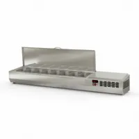 Saladette à Poser avec couvercle inox pour 8 bacs GN 1/4 positive - Coreco - EI180-T-1/4 Saladette à Poser avec couvercle inox pour 8 bacs GN 1/4 positive - Coreco - EI180-T-1/4