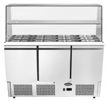 Saladette réfrigérée GN1/1 pare-haleine droit 3 portes 380 L positive - Atosa - ESL3814GR-D Saladette réfrigérée GN1/1 pare-haleine droit 3 portes 380 L positive - Atosa - ESL3814GR-D