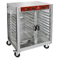 Étuve professionnelle rôtissoire à balancelles sur roues thermostat 95°C 850x700x1050 mm - Diamond - ET10-RB