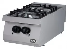 Fourneau profondeur 700 Gaz 2 feux 15 kW - Afi-Collin-Lucy - F2AP7G40