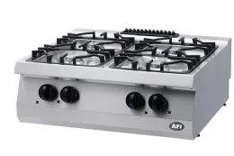 Fourneau profondeur 700 Gaz 4 feux 30 kW - Afi-Collin-Lucy - F4AP7G80
