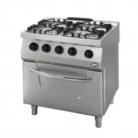 Fourneau profondeur 700 Gaz 4 brûleurs 37 kW sur four - Afi-Collin-Lucy - F4G7FG80LS