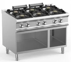 Cuisinière professionnelle gaz 6 feux 33 kw - mbm - fb711axs - Mbm - FB711AXS