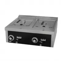 Friteuse cuisine pro profondeur 750 triphasé 2 cuves 15 l 24 kw - hr fainca - fd15l15l12t750s - Hr fainca - FD15L15L12T750S
