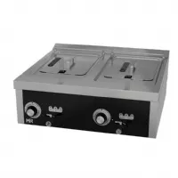 Friteuse cuisine pro profondeur 750 monophasé 2 cuves 15+15 l 16000 kw - hr fainca - fd15l15l8m750s - Hr fainca - FD15L15L8M750S