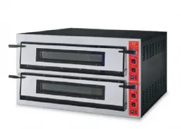 Four à pizza électrique professionnel monophasé ou triphasé 2 chambres 9+9 pizzas Ø 36 cm chambre en pierre réfractaire - GGF - FR 108/99 A/R