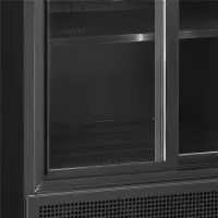 Photo 3 - Vitrine murale de supermarché réfrigérée noire 2 portes vitrées coulissantes - tefcold - fsc891s black - Tefcold - FSC891S Black