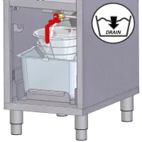 Photo 3 - Friteuse professionnelle sur placard triphasé 1 cuve 16 litres - diamond promo - fsm-16e/fl - Diamond promo - FSM-16E/FL