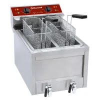 Friteuse professionnelle électrique 2 x 8 litres - Diamond Promo - FSM-2V5ET/S Friteuse professionnelle électrique 2 x 8 litres - Diamond Promo - FSM-2V5ET/S