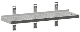 Étagère murale inox aisi 430 avec 3 consoles et crémaillères 1200x300x40 mm - diamond - g123-se3 - Diamond - G123-SE3 Étagère murale inox aisi 430 avec 3 consoles et crémaillères 1200x300x40 mm - diamond - g123-se3 - Diamond - G123-SE3