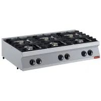 Photo 2 - Fourneau professionnel gaz 6 feux vifs 28380 kcal/h - diamond - g17/6ba12-r - Diamond - G17/6BA12-R