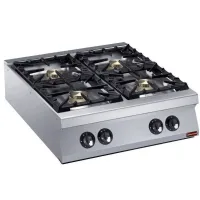 Cuisinière professionnelle gaz 4 feux vifs 40 kW à poser - Diamond - G22/4B8TPW-N