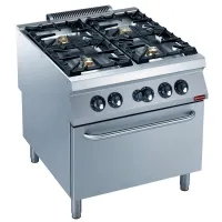 Fourneau gaz sur four 4 feux vifs 31,4 kW - Diamond - G22/4BF8-N