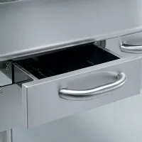 Photo 2 - Grill vapeur professionnel gaz avec grille en fonte 400x900x850/920 mm - diamond - g22/gplp4-ne - Diamond - G22/GPLP4-NE