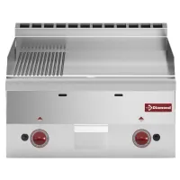 Plaque de cuisson gaz sur four surface 2/3 lisse et 1/3 nervurée 10,4 kW - Diamond - G60/PM6T-N Plaque de cuisson gaz sur four surface 2/3 lisse et 1/3 nervurée 10,4 kW - Diamond - G60/PM6T-N