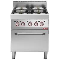 Fourneau professionnel gaz 4 feux vifs sur four 19,1 kW - Diamond - G65/4BF7-N - Diamond - G65/4BF7-N
