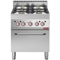 Fourneau gaz professionnel sur four 4 feux vifs 14,8 kW - Diamond - G65/4BFEV7-N - Diamond - G65/4BFEV7-N