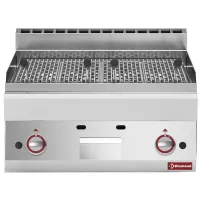 Grill professionnel pierre de lave gaz à poser, grille de cuisson en fonte 700x650x280/380 mm - diamond - g65/gpl7t-n - Diamond - G65/GPL7T-N Grill professionnel pierre de lave gaz à poser, grille de cuisson en fonte 700x650x280/380 mm - diamond - g65/gpl7t-n - Diamond - G65/GPL7T-N