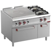 Plaque de cuisson snack professionnelle gaz 2 feux 37 kW sur four - Diamond - G9/T2BFA12-N Plaque de cuisson snack professionnelle gaz 2 feux 37 kW sur four - Diamond - G9/T2BFA12-N