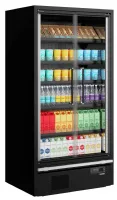 Photo 2 - Vitrine murale de supermarché réfrigérée noire 2 portes vitrées positive - tefcold - galaxy+ gp10fgd maxi black - Tefcold - Galaxy+ GP10FGD Maxi Black