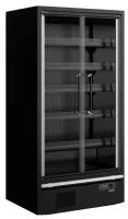 Vitrine murale de supermarché réfrigérée noire 2 portes vitrées positive - tefcold - galaxy+ gp10fgd maxi black - Tefcold - Galaxy+ GP10FGD Maxi Black
