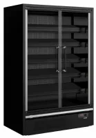 Vitrine murale de supermarché réfrigérée 2 portes vitrées positive noire - tefcold - galaxy+ gp14fgd black - Tefcold - Galaxy+ GP14FGD Black